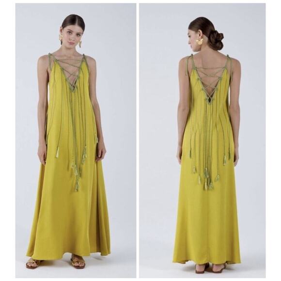 NWT My Beachy Side Monarch green maxi dress - size small MSRP $515 - Picture 1 of 11